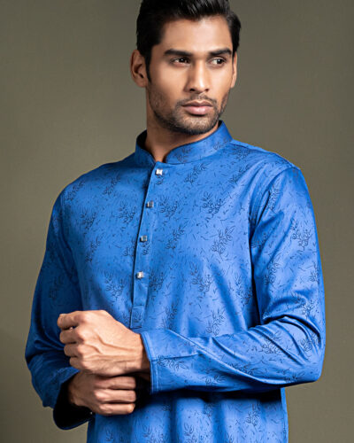 Zaviyar Premium Panjabi | Marine Blue