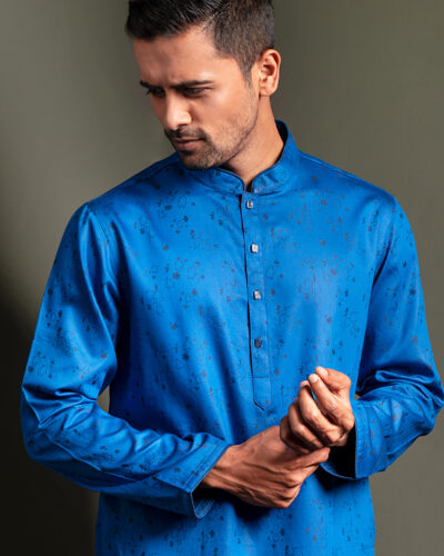 Zaviyar Premium Panjabi | Cobalt Blue