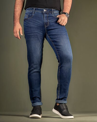 Men's denim narrow fit 5 pocket jeans