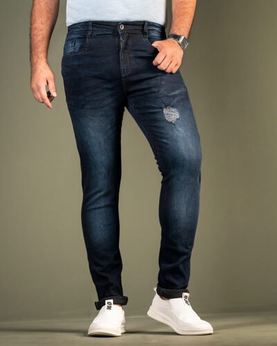 Men's denim narrow fit 5 pocket jeans