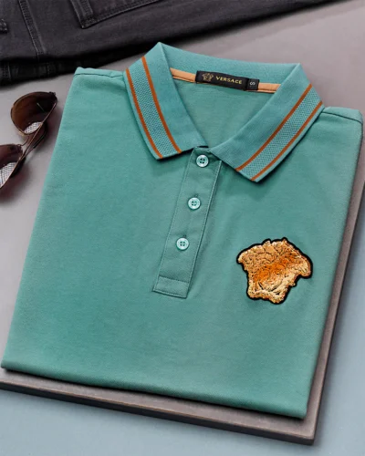 Semi slim fit men’s polo shirt | Sage