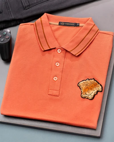 Semi slim fit men's polo shirt | Brick