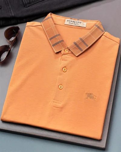 Semi slim fit men's polo shirt | Bronze