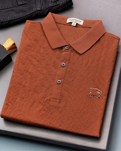 Semi slim fit men's polo shirt | Coffee