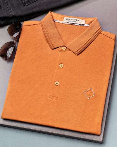 Semi slim fit men's polo shirt | Camel