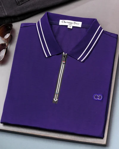 Semi slim fit men's polo shirt | Navy Blue
