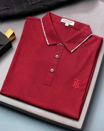 Semi slim fit men's polo shirt | Maroon