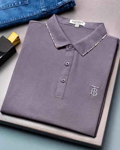 Semi slim fit men's polo shirt | Gry