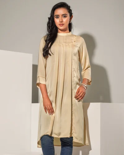 Female Knief Pleate With Casual Top | Golden Fleece