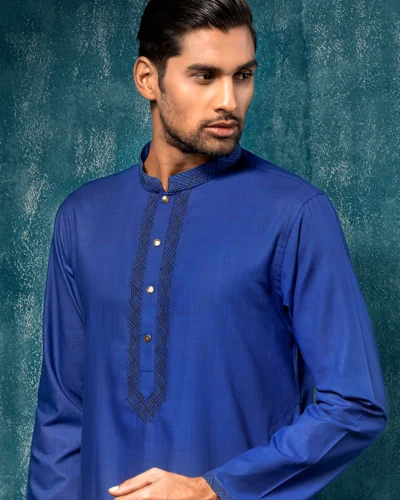 Zaviyar Premium Panjabi | Gobelin Blue