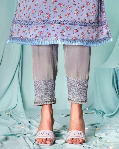 FemaleRuffle With Lace details salwar pant | Gray