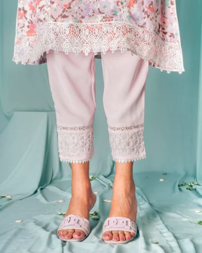 FemaleLace details salwar pant | Rose Water Pink