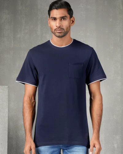 Relax fit drop shoulder men's T-shirt | Navy Blue