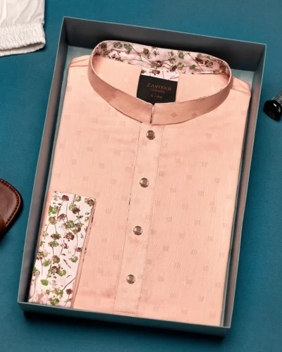 Zaviyar Premium Panjabi | Pale Pink