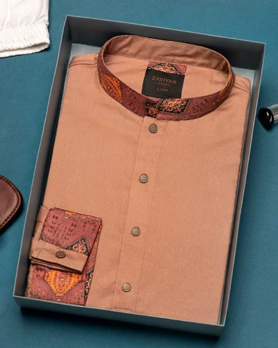 Zaviyar Premium Panjabi | Walnut Brown