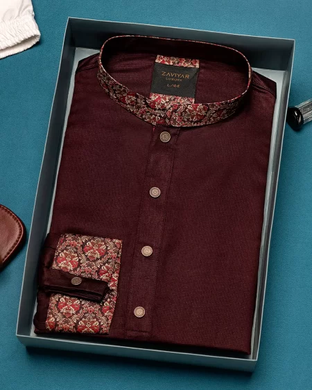 Zaviyar Premium Panjabi | Sangria