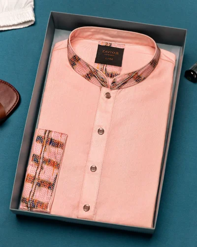 Zaviyar Premium Panjabi | Light Pink