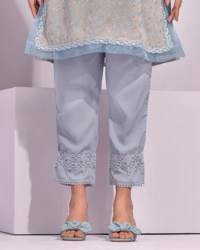 Female lace detailed salwar pant | Baby Blue