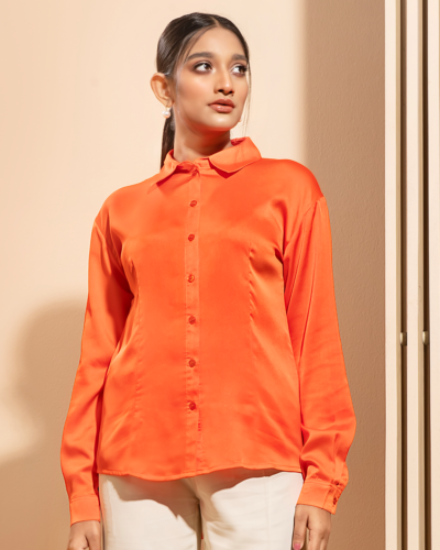 Female Casual Top | Orange