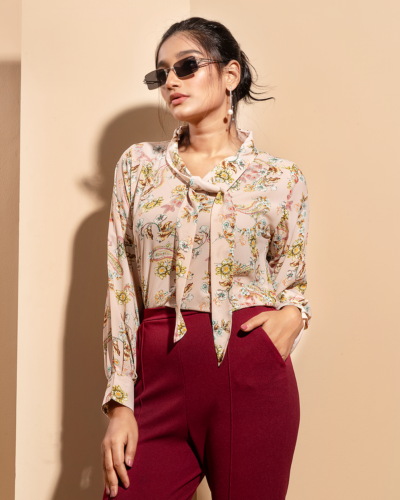 Female Casual Top | Bisque