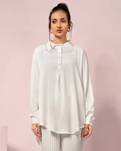 Female Casual Top |Star White