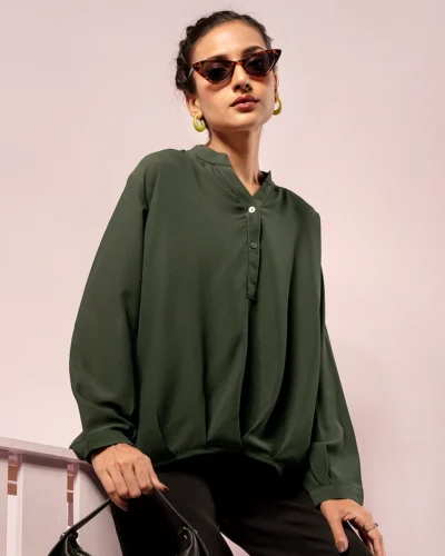Female Casual Top | Hunter Green