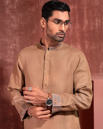 Zaviyar Premium Panjabi | Walnut Brown
