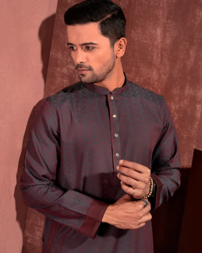 Zaviyar Premium Panjabi | Emerald Green