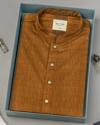 Zaviyar Premium Panjabi | Walnut Brown