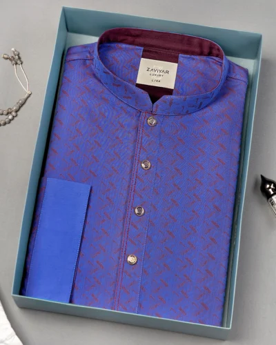 Zaviyar Premium Panjabi | Royal Blue