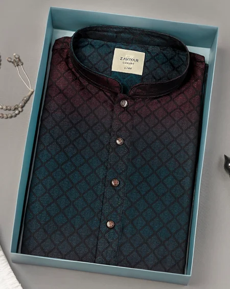 Zaviyar Premium Panjabi | Coal Black