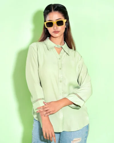 Female Casual Top | Butterfly Green