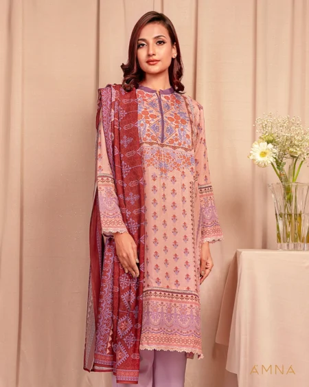 Female A-line long kamiz with dupatta | Pink
