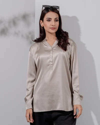 Female Casual Top | Taupe