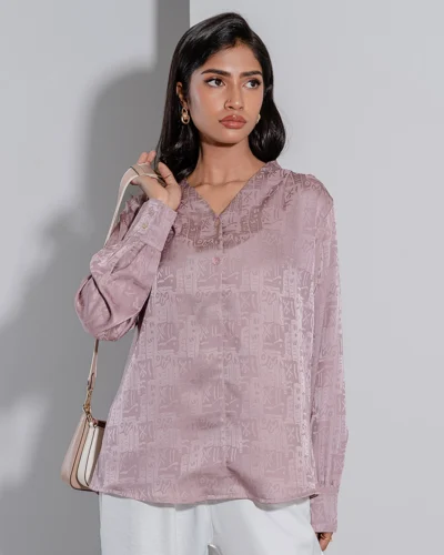 Female Loose Fit  Casual Top | Lavender Frost
