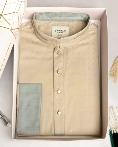 Zaviyar Premium Panjabi | Tan