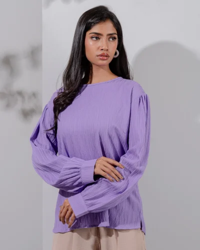 Female Loose Fit  Casual Top | Lavender