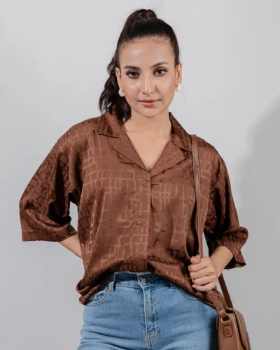 Female Casual Top| Coffee