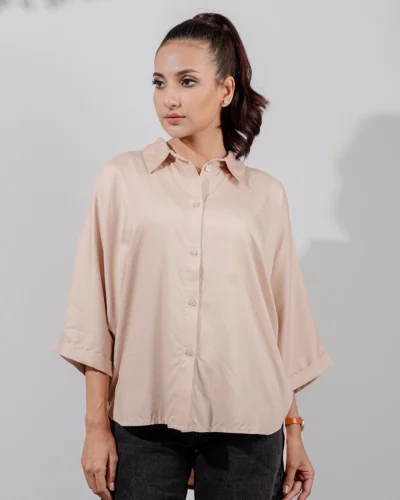 Female Loose Fit  Casual Top | Peach Dust