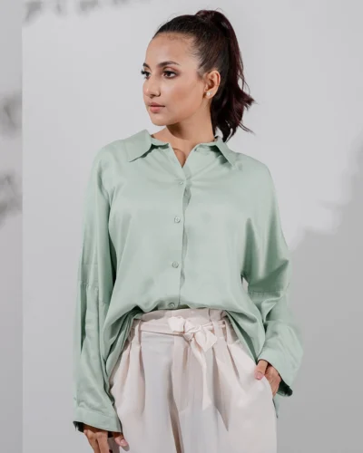 Female Loose Fit Casual Top | Beryl Green