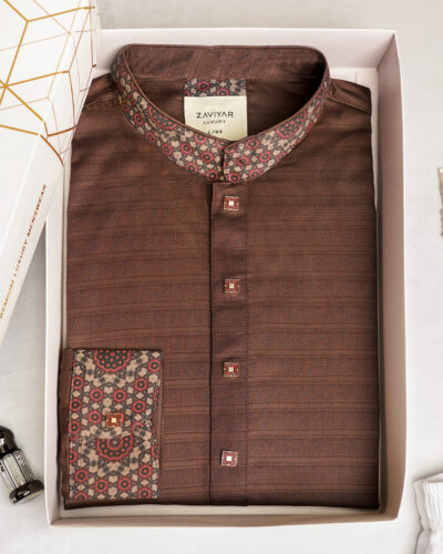 Zaviyar Premium Panjabi | Chocolate Truffle