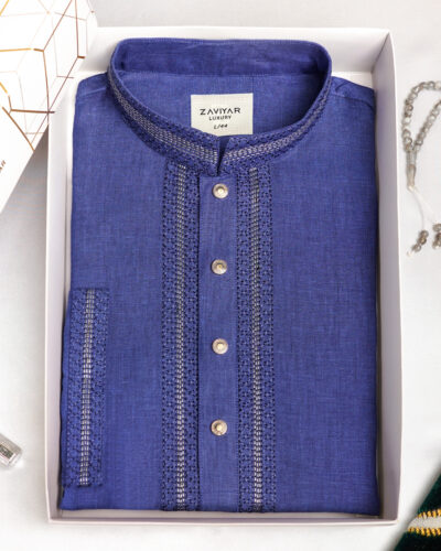 Zaviyar Premium Panjabi | Royal Blue
