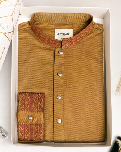 Zaviyar Premium Panjabi | Pecan