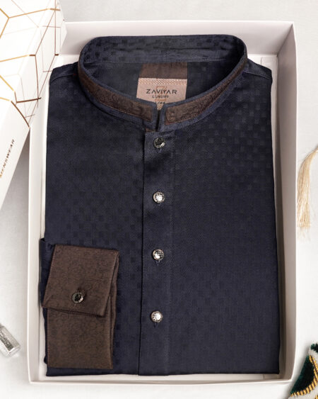 Zaviyar Premium Panjabi | Navy Blue