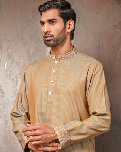 Zaviyar Premium Panjabi | Rust