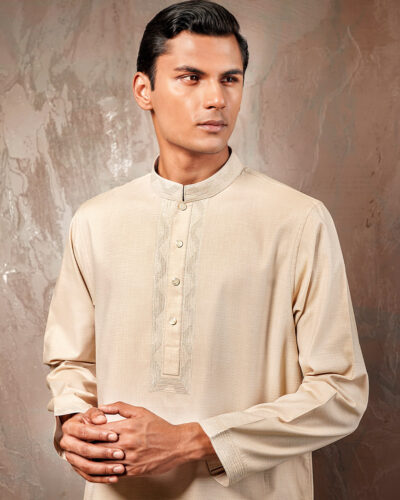 Zaviyar Premium Panjabi | Ivory White