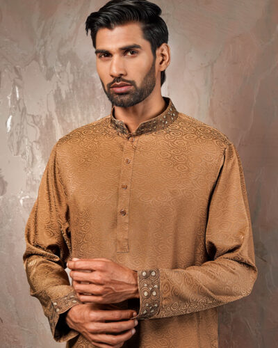 Zaviyar Premium Panjabi | Walnut Brown