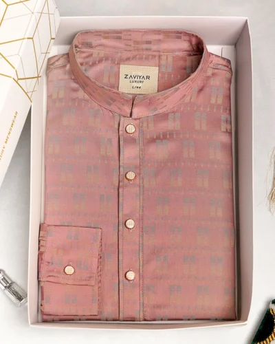Zaviyar Premium Panjabi | Blush pink