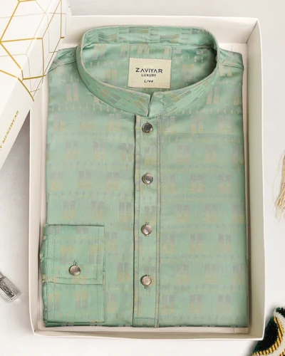 Zaviyar Premium Panjabi | Turkish Green