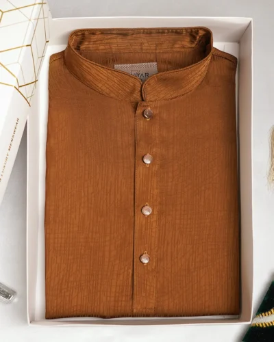Zaviyar Premium Panjabi | Mocha